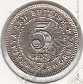 21-38 Малайя и Борнео 5 центов 1953г. КМ # 1 медно-никелевая 1,41гр. 16мм - 21-38 Малайя и Борнео 5 центов 1953г. КМ # 1 медно-никелевая 1,41гр. 16мм