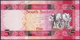 Южный Судан 5 фунтов 2015г. P.NEW - UNC - Южный Судан 5 фунтов 2015г. P.NEW - UNC