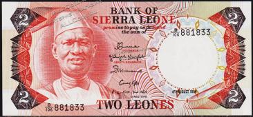 Сьерра-Леоне 2 леоне 1984г. P.6g -  UNC - Сьерра-Леоне 2 леоне 1984г. P.6g -  UNC