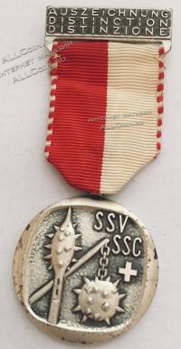 #262 Швейцария спорт Медаль Знаки. Награда (древние оружие).