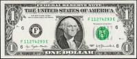 Банкнота США 1 доллар 1977 года. Р.462а - UNC "F" F-E