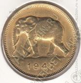 20-34 Бельгийское Конго 2 франка 1947г. КМ # 28 латунь - 20-34 Бельгийское Конго 2 франка 1947г. КМ # 28 латунь