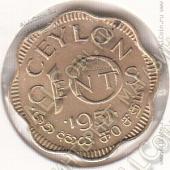 25-128 Цейлон 10 центов 1951г. КМ # 121 никель-латунная 4,21гр. 23мм - 25-128 Цейлон 10 центов 1951г. КМ # 121 никель-латунная 4,21гр. 23мм