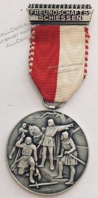#263 Швейцария спорт Медаль Знаки. Дружественые стрельбы.