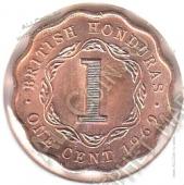  5-146	Британский Гондурас 1 цент 1969г. КМ # 30 UNC бронза 2,5гр. 19,5мм -  5-146	Британский Гондурас 1 цент 1969г. КМ # 30 UNC бронза 2,5гр. 19,5мм