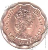  5-146	Британский Гондурас 1 цент 1969г. КМ # 30 UNC бронза 2,5гр. 19,5мм -  5-146	Британский Гондурас 1 цент 1969г. КМ # 30 UNC бронза 2,5гр. 19,5мм