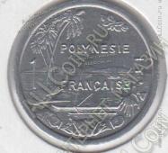 арт505 Французская Полинезия 1 франк 1996г. КМ#11 UNC Алюминий 1,3гр. 23мм - арт505 Французская Полинезия 1 франк 1996г. КМ#11 UNC Алюминий 1,3гр. 23мм