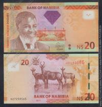 Намибия 20 долларов 2011г. UNC