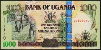 Уганда 1000 шиллингов 2005г. P.43а - UNC - Уганда 1000 шиллингов 2005г. P.43а - UNC
