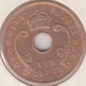 38-44 Восточная Африка 10 центов 1951г. Бронза - 38-44 Восточная Африка 10 центов 1951г. Бронза