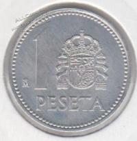 Испания 1 песета 1986г. КМ#821 UNC алюминий 1,2гр. 21мм. (арт327)