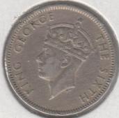 24-57 Маврикий 1/4 рупии 1950г.  - 24-57 Маврикий 1/4 рупии 1950г. 