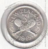 34-34 Новая Зеландия 3 пенса 1945г. КМ # 7 UNC серебро 1,41гр. 16,3мм - 34-34 Новая Зеландия 3 пенса 1945г. КМ # 7 UNC серебро 1,41гр. 16,3мм