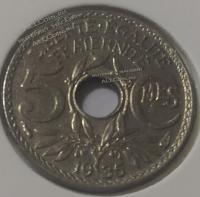 16-120 Франция 5 сантимов   1935г. Медь Никель.