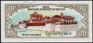Бутан 20 нгултрум 1986г. P.16а - UNC - Бутан 20 нгултрум 1986г. P.16а - UNC