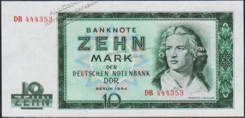 ГДР (Германия) 10 марок 1964г. P.23 UNC  - ГДР (Германия) 10 марок 1964г. P.23 UNC 