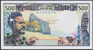 Таити 500 франков 1985г. P.25d - UNC - Таити 500 франков 1985г. P.25d - UNC