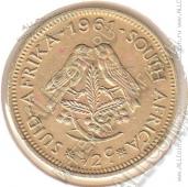 6-75 Южная Африка 1/2 цента 1961 г. KM# 56 Латунь 5,6 гр. - 6-75 Южная Африка 1/2 цента 1961 г. KM# 56 Латунь 5,6 гр.