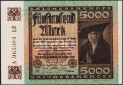 Германия 5000 марок 1922г. P.81(2) - UNC - Германия 5000 марок 1922г. P.81(2) - UNC