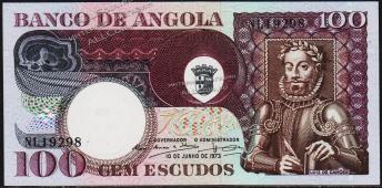 Ангола 100 эскудо 1973г. P.106 UNC - Ангола 100 эскудо 1973г. P.106 UNC