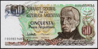 Аргентина 50 песо аргентино 1983-84г. P.314(1-1) - UNC - Аргентина 50 песо аргентино 1983-84г. P.314(1-1) - UNC