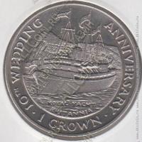 8-52 Гибралтар 1 крона 1991г. КМ#36 UNC