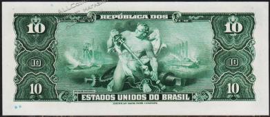 Бразилия 10 крузейро 1944г. Р.135 UNC - Бразилия 10 крузейро 1944г. Р.135 UNC