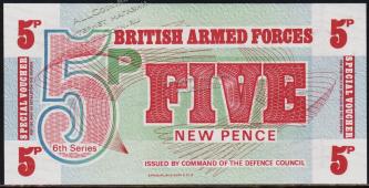 Великобритания (Армия) 5 новых пенсов 1972г. P.M47 UNC - Великобритания (Армия) 5 новых пенсов 1972г. P.M47 UNC
