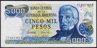Аргентина 5.000 песо 1976-83г. P.305в(2) - UNC