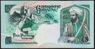 Гибралтар 5 фунтов 1995г. P.25 UNC - Гибралтар 5 фунтов 1995г. P.25 UNC