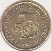 22-154 Южная Африка 1 цент 1962г.  - 22-154 Южная Африка 1 цент 1962г. 