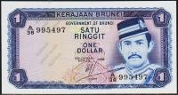 Бруней 1 доллар 1988г. P.6d - UNС