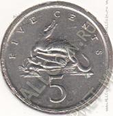 23-2 Ямайка 5 центов 1989г КМ # 46 медно-никелевая 2,83гр. 19,4мм - 23-2 Ямайка 5 центов 1989г КМ # 46 медно-никелевая 2,83гр. 19,4мм