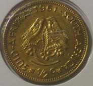 16-135 Южная Африка 1/2 цента 1961г.  - 16-135 Южная Африка 1/2 цента 1961г. 