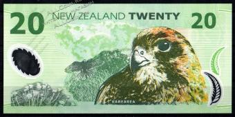 Новая Зеландия 20 долларов 2006г. P.187в - UNC - Новая Зеландия 20 долларов 2006г. P.187в - UNC
