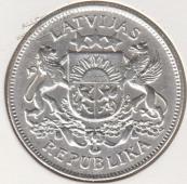 2-164 Латвия 2 лата 1926г. KM# 8 серебро 10,0гр 27,0мм - 2-164 Латвия 2 лата 1926г. KM# 8 серебро 10,0гр 27,0мм