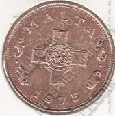20-173 Мальта 1 цент 1975г. КМ # 8 бронза 7,15гр. 25,9мм - 20-173 Мальта 1 цент 1975г. КМ # 8 бронза 7,15гр. 25,9мм