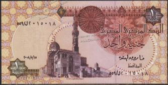 Египет 1 фунт 2008г. P.50m - UNC - Египет 1 фунт 2008г. P.50m - UNC