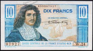 Французская Экваториальная Африка 10 франков 1947г. P.21 UNC - Французская Экваториальная Африка 10 франков 1947г. P.21 UNC