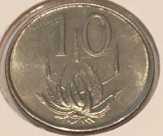 #H8-71 Южная Африка 10 центов 1965г. Медь Никель. UNC. 