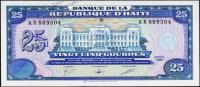 Банкнота Гаити 25 гурдов 1988 года. P.248 UNC