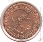 3-64 Сьера-Леоне 1/2 цент 1964 г. KM# 16 UNC Бронза 2,85 гр. 20,2 мм. 