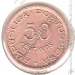 6-69 Ангола 50 сентавов 1961 г. KM# 75 Бронза 4,0 гр. 20,0 мм.