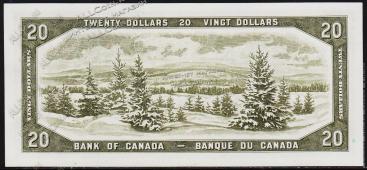 Канада 20 долларов 1954г. P.80в - UNC - Канада 20 долларов 1954г. P.80в - UNC