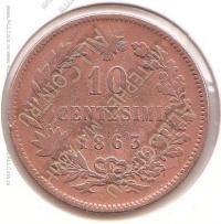 2-80 Италия 10 чентезимо  1863 г.
