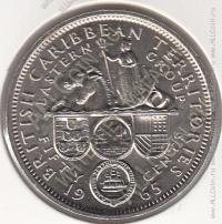 20-29 Восточные Карибы 50 центов 1965г. КМ # 7 медно-никелевая 13,0гр. 30мм