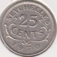 22-180 Сейшелы 25 центов 1970г. 
