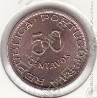 20-28 Тимор 50 сентавов 1970г. КМ # 18 бронза 4,0гр. 19,8мм