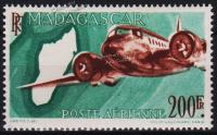 Мадагаскар Французский Авиа 1 марка п/с 1946г. YVERT №64А* MLH OG (10-88в)