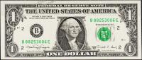 Банкнота США 1 доллар 1988A года Р.480в - UNC "B" B-E